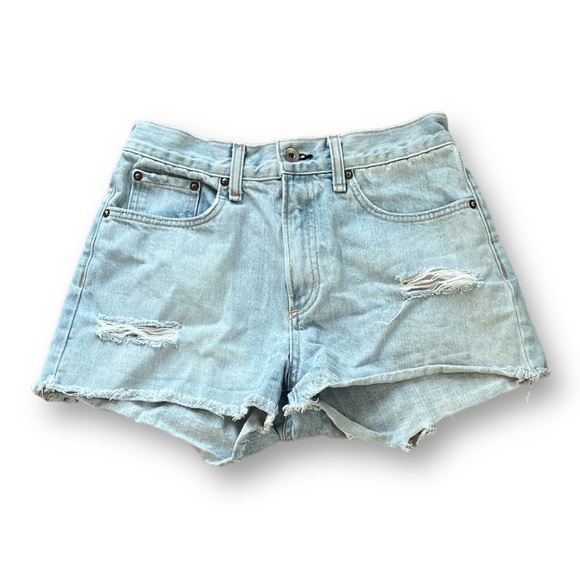 rag & bone Pants - rag & bone Glena Whole Blue Justine Ripped Distressed Jean Short 26